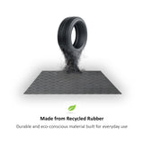 Showcasing that 4mm thick rubber mat is crafted from recycled rubber
