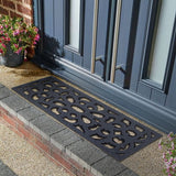 Victorian Style Eco-Friendly Rubber Step Mat - Grey - Indoor Outdoor