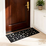 Victorian Style Eco-Friendly Rubber Step Mat - Black - Indoor/Outdoor