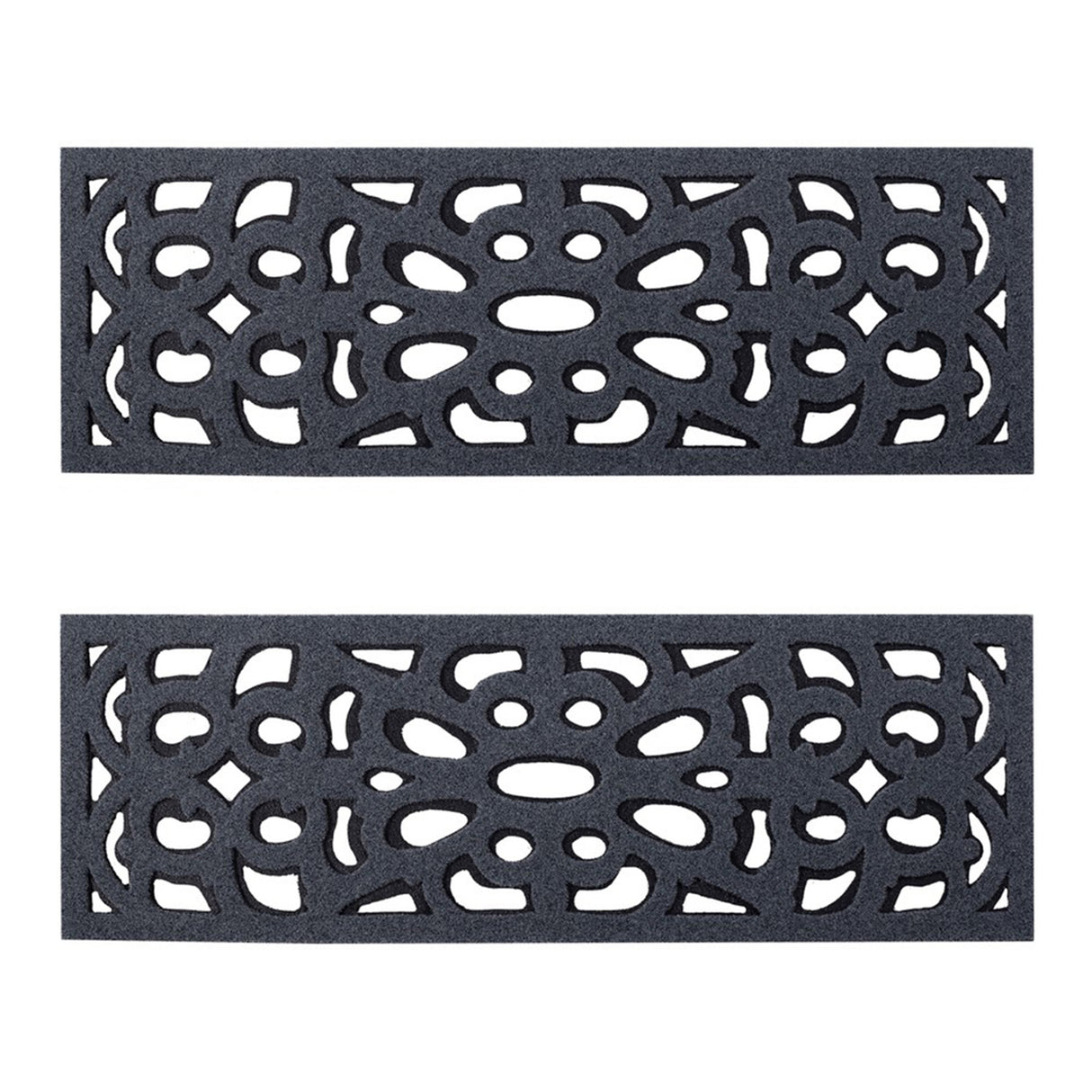 Victorian Style Eco-Friendly Rubber Step Mat - Grey - Indoor Outdoor