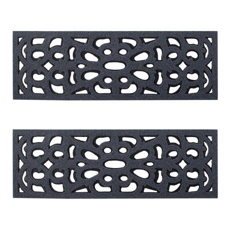 Victorian Style Eco-Friendly Rubber Step Mat - Grey - Indoor Outdoor