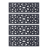 Victorian Style Eco-Friendly Rubber Step Mat - Grey - Indoor Outdoor