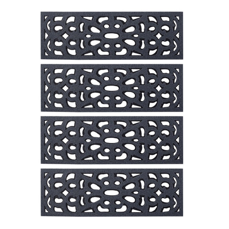 Victorian Style Eco-Friendly Rubber Step Mat - Grey - Indoor Outdoor