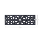 Victorian Style Eco-Friendly Rubber Step Mat - Grey - Indoor Outdoor