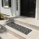 Victorian Style Eco-Friendly Rubber Step Mat - Grey - Indoor Outdoor