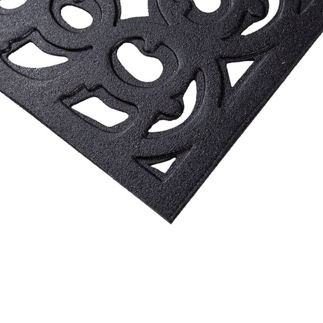Victorian Style Eco Outdoor Door Mat - Black