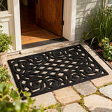 Victorian Style Eco Outdoor Door Mat - Black