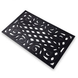 Victorian Style Eco Outdoor Door Mat - Black