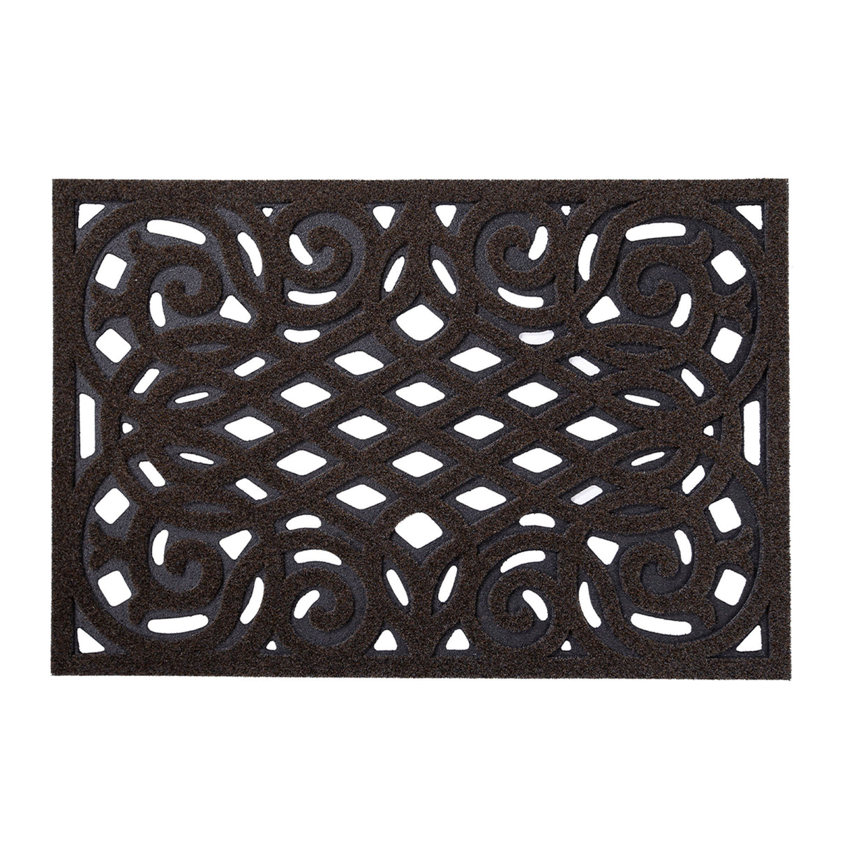 Victorian Style Eco Outdoor Door Mat - Chocolate