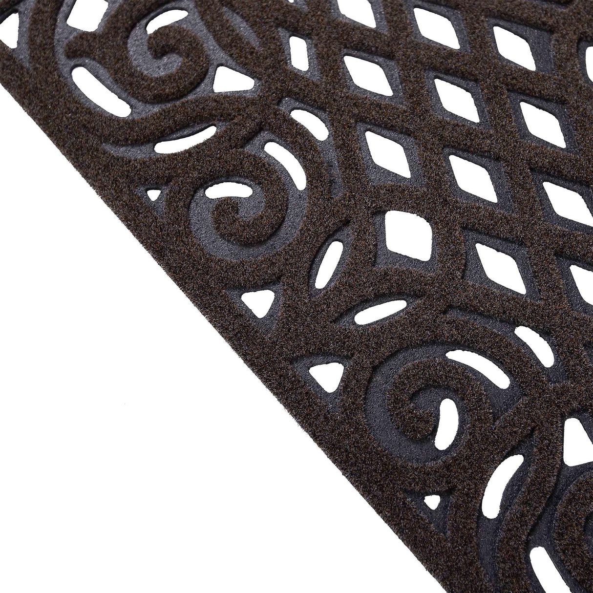 Victorian Style Eco Outdoor Door Mat - Chocolate