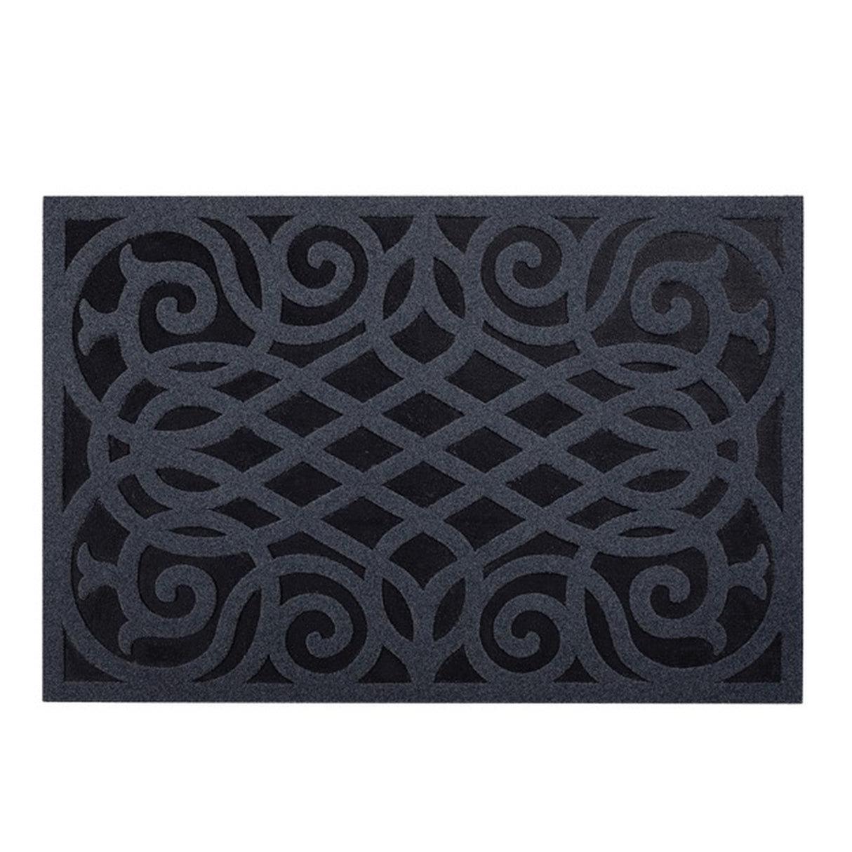 Victorian Style Eco Indoor/Outdoor Door Mat - Dark Grey
