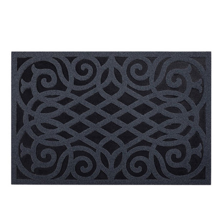 Victorian Style Eco Indoor/Outdoor Door Mat - Dark Grey