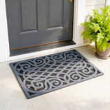 Victorian Style Eco Indoor/Outdoor Door Mat - Dark Grey