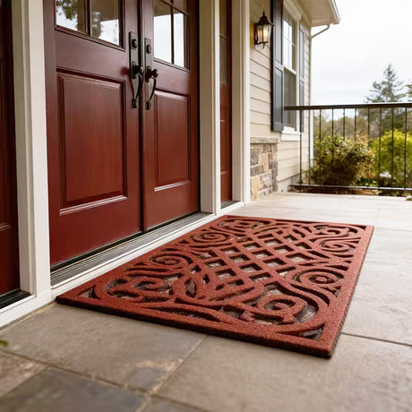 Victorian Style Eco Outdoor Door Mat - Terracotta