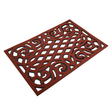 Victorian Style Eco Outdoor Door Mat - Terracotta
