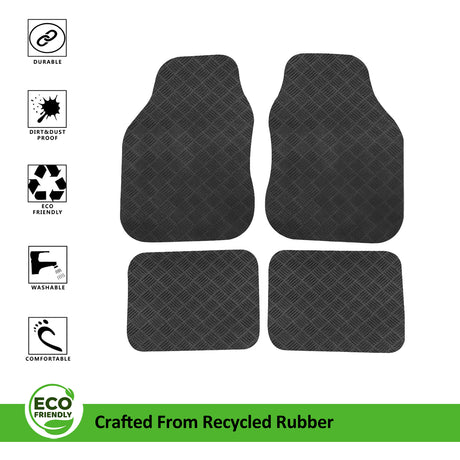Eco Friendly Universal Car Mat - 4pc Full Set