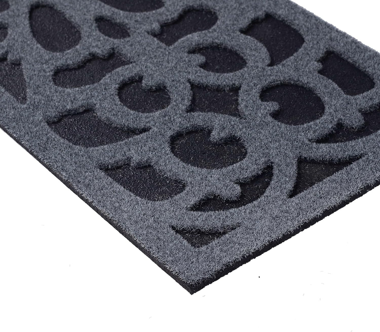 Victorian Style Eco-Friendly Rubber Step Mat - Grey