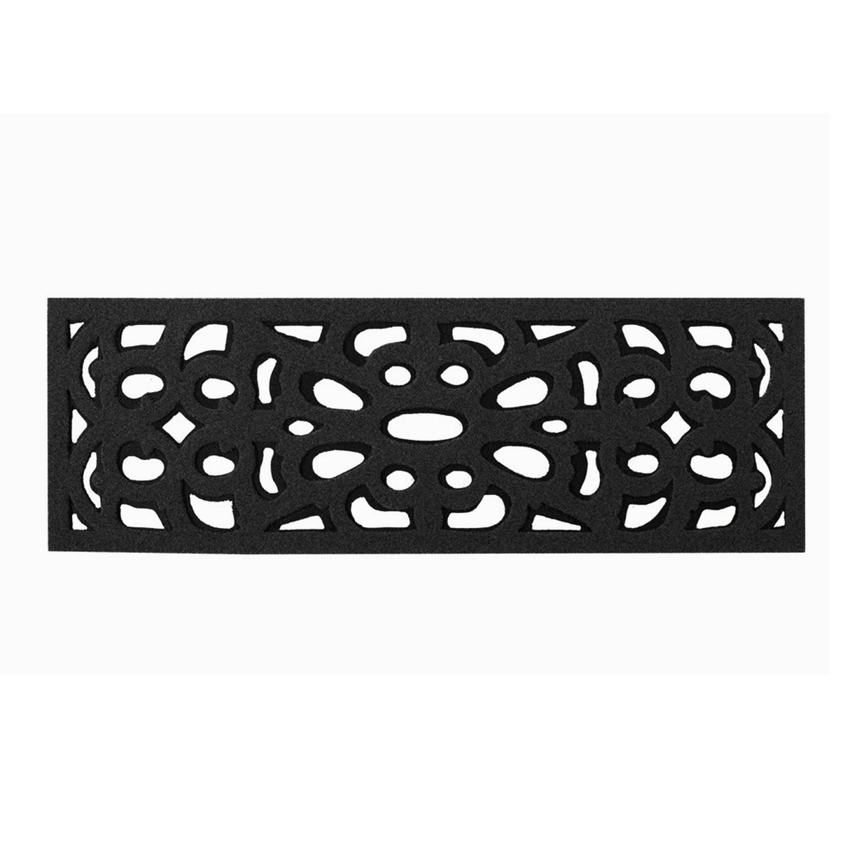 Victorian Style Eco-Friendly Rubber Step Mat - Black - Indoor/Outdoor