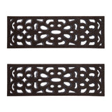 Victorian Style Eco-Friendly Rubber Step Mat - Brown - Indoor/Outdoor