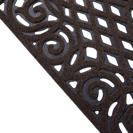 Victorian Style Eco Door Mat - Chocolate