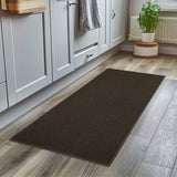 Spaghetti Kitchen Hallway Washable Runner 150cm x 60cm - Brown