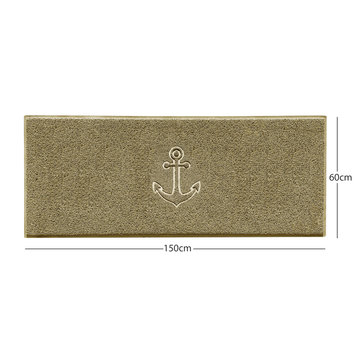 "Anchors Away" Grey Spaghetti Door Mat