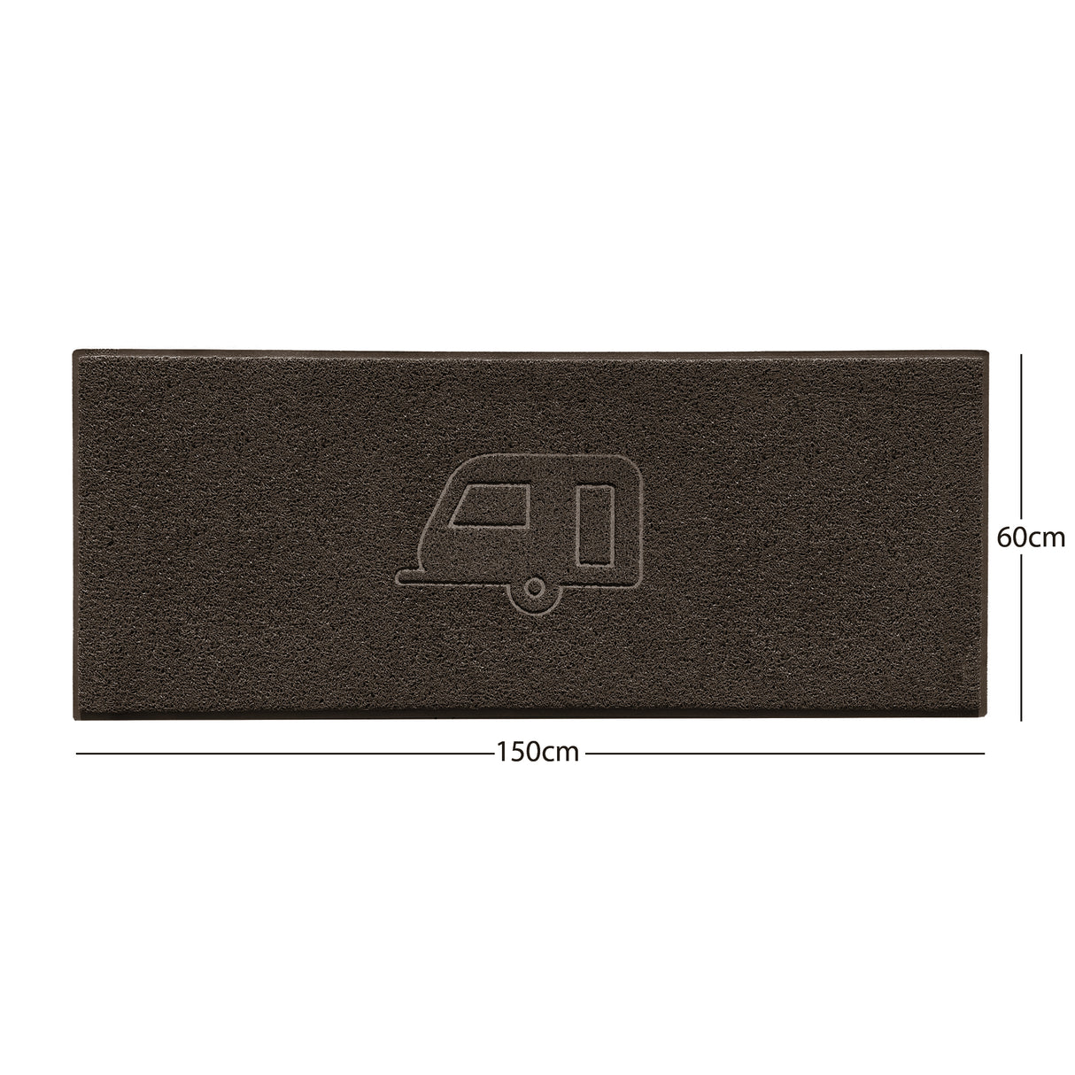 "Caravan Love" Grey Spaghetti Door Mat