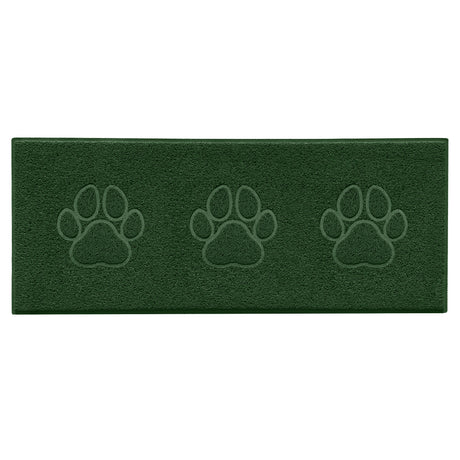 Embossed Triple Paw Home Entrance Runner Mat - Multiple Colours