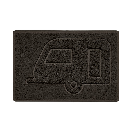 Embossed Spaghetti Outdoor Doormat - Brown