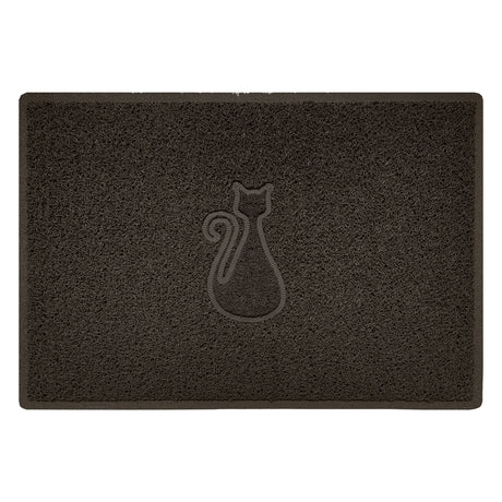 Embossed Spaghetti Outdoor Doormat - Brown