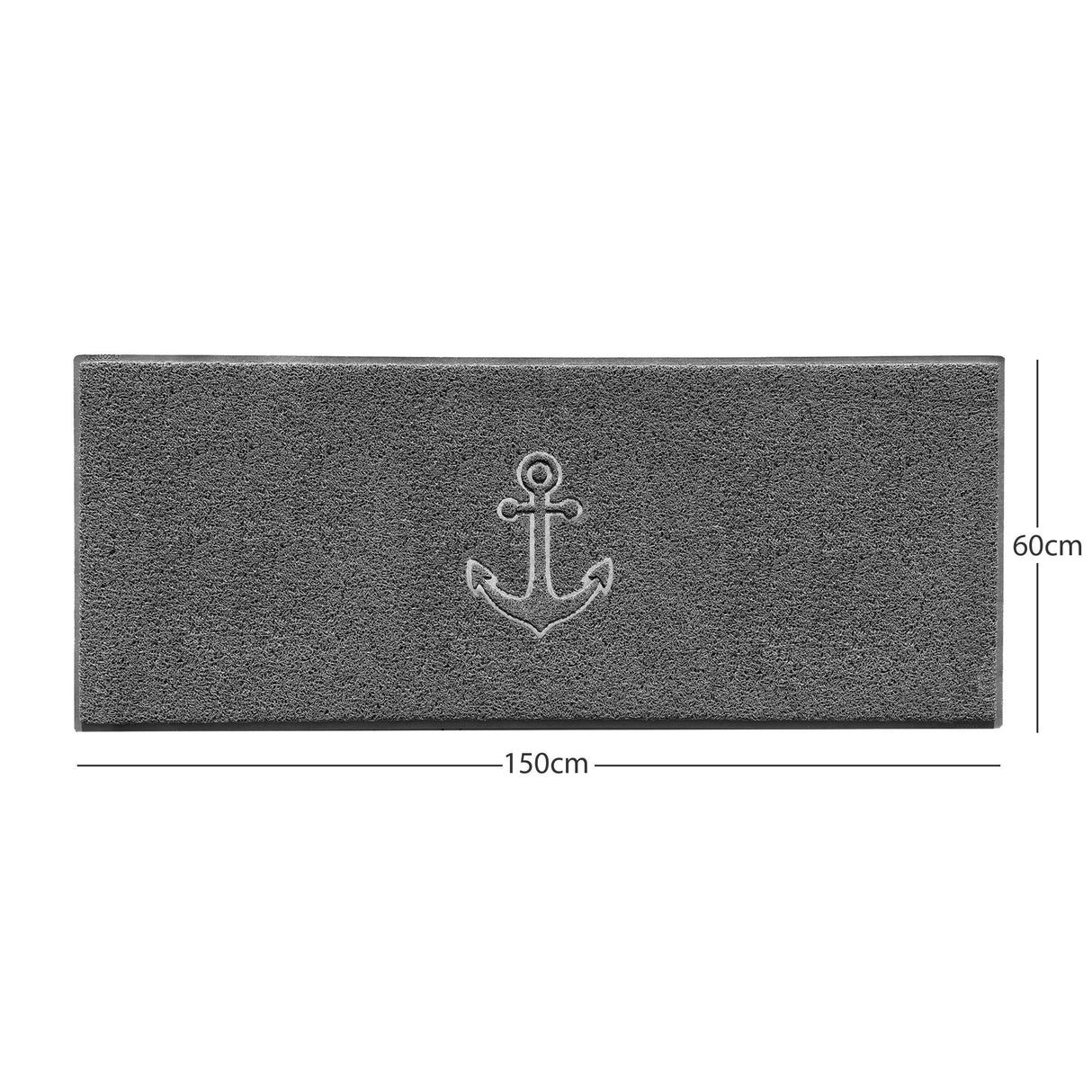 "Anchors Away" Grey Spaghetti Door Mat