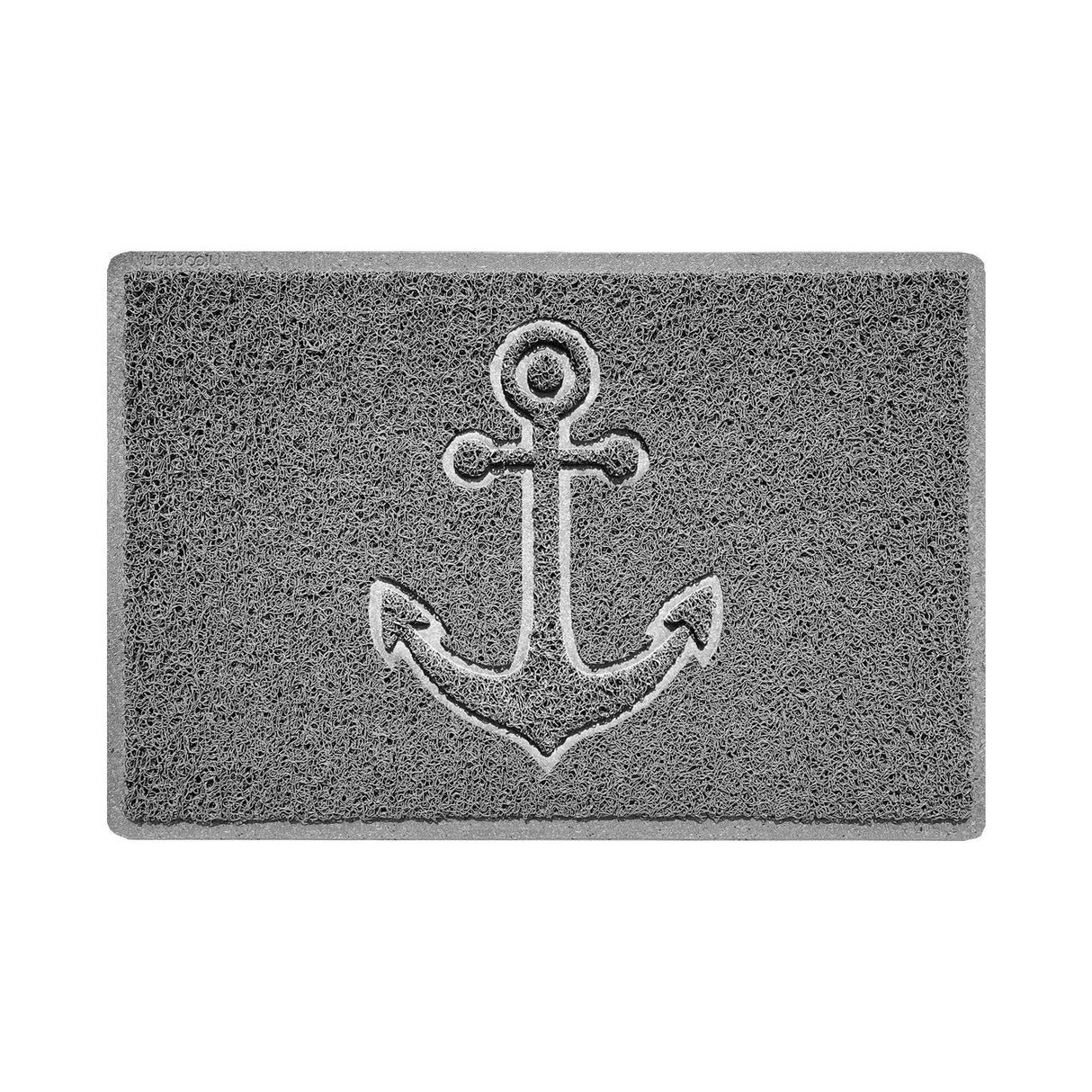 "Anchors Away" Grey Spaghetti Door Mat