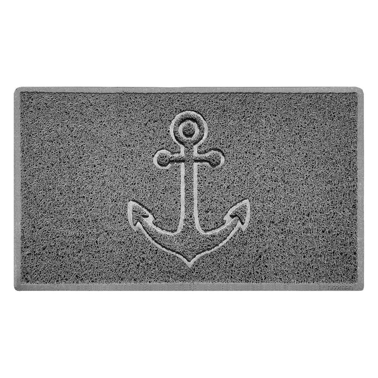 "Anchors Away" Grey Spaghetti Door Mat