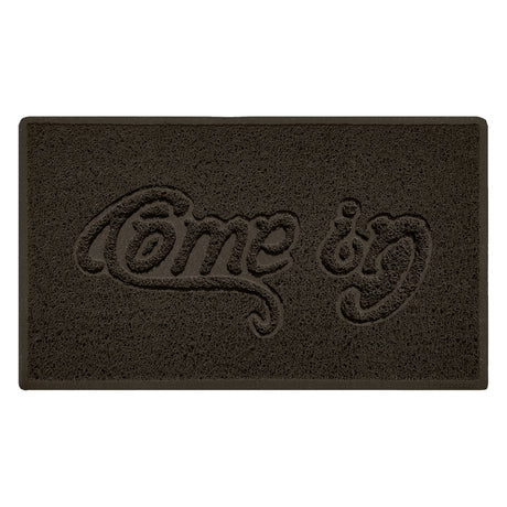 Embossed Spaghetti Outdoor Doormat - Brown