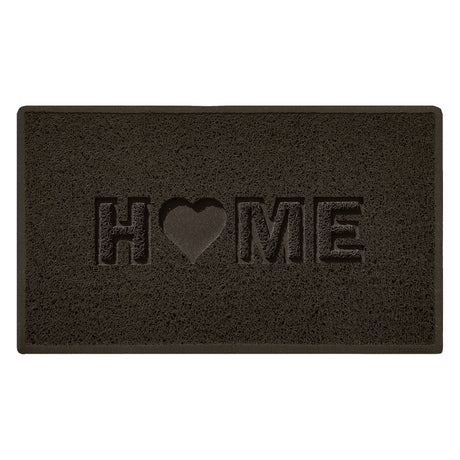 Embossed Spaghetti Outdoor Doormat - Brown