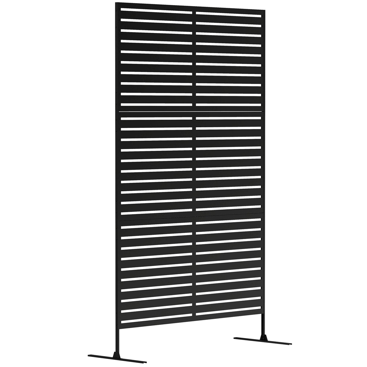 Freestanding Outdoor Privacy Screen with Stand 122cm x 198cm - Slats
