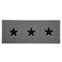 Triple Stars Door Mat Runner - Black and Grey