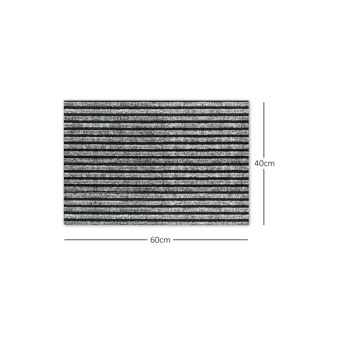 Striped Needlefelt Doormat - Grey