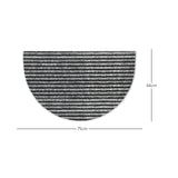 Striped Needlefelt Doormat - Grey