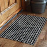 Striped Needlefelt Doormat - Grey