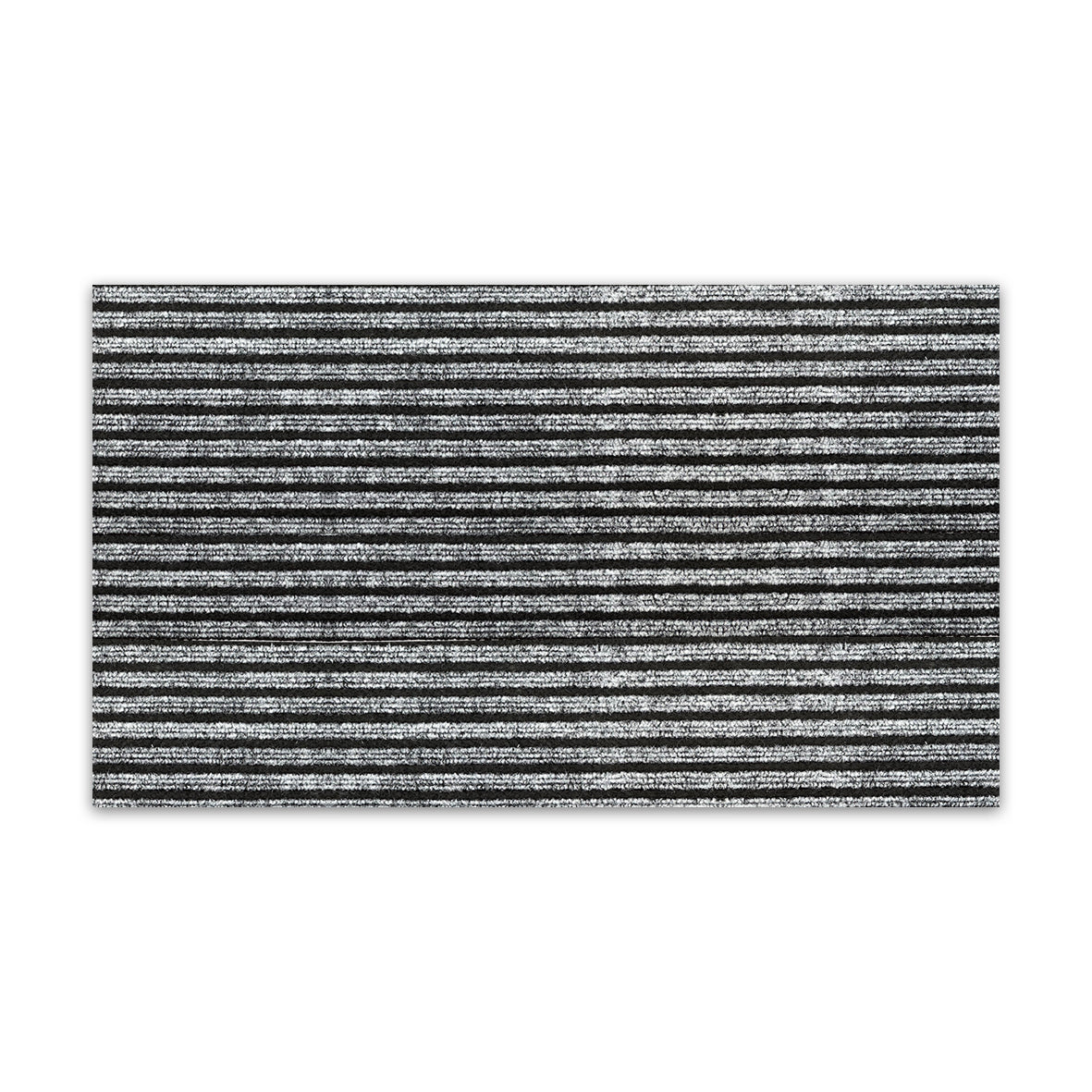 Striped Needlefelt Doormat - Grey