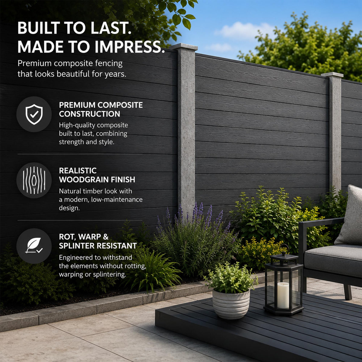Composite Fence Panels and Inserts