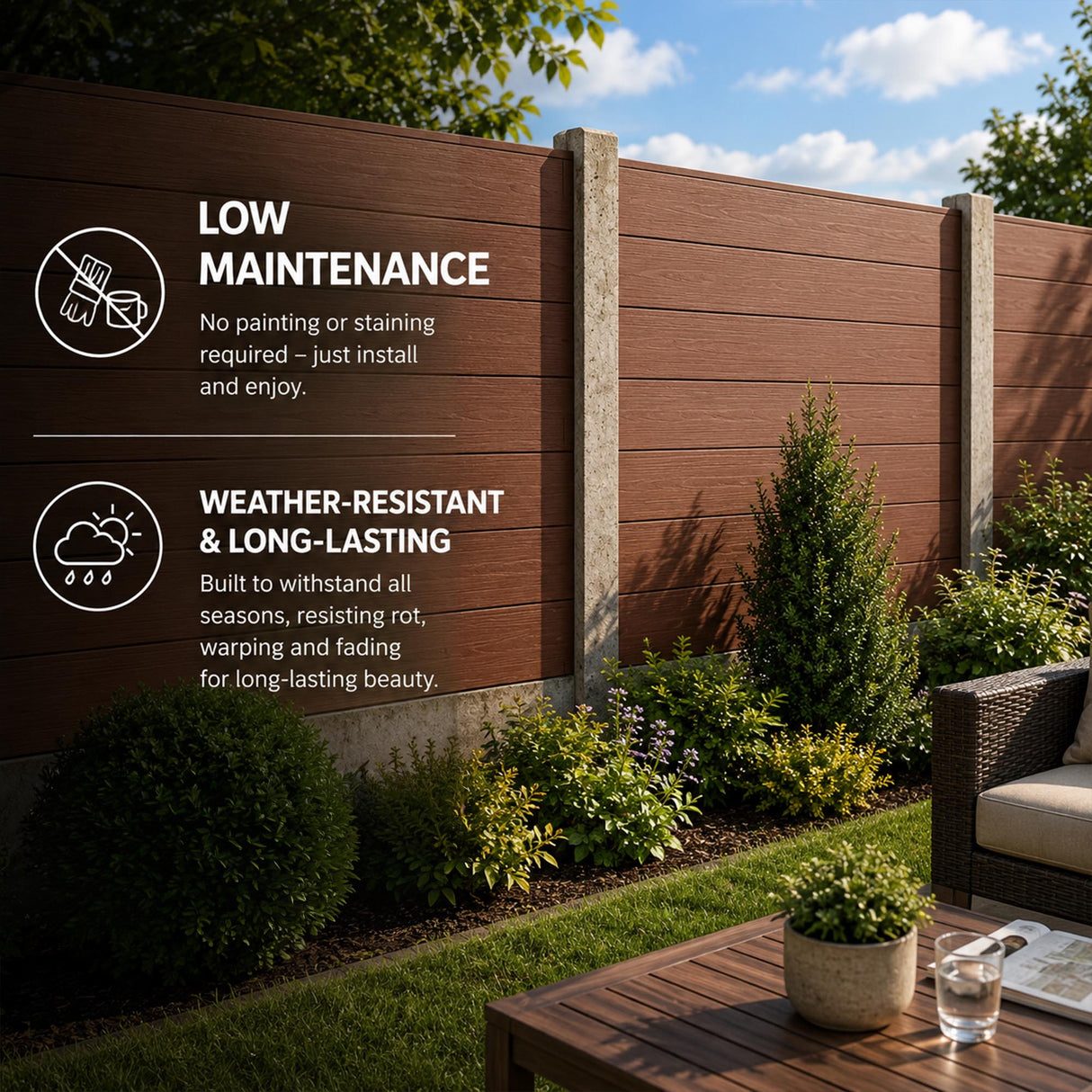 Composite Fence Panels and Inserts