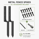Metal Fence Post Support Brackets