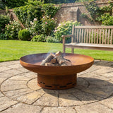 Heavy-Duty Pre-Rusted Metal Corten Steel Round Firepit