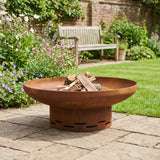 Heavy-Duty Pre-Rusted Metal Corten Steel Round Firepit