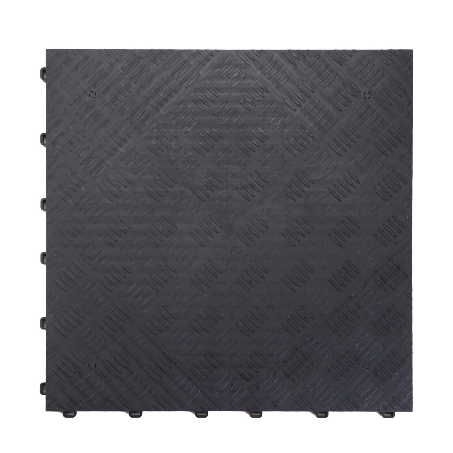 Modular Interlocking Solid Garage Flooring Tiles - Black