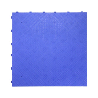 Modular Interlocking Solid Garage Flooring Tiles - Blue