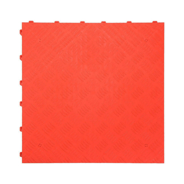 Nicoman Heavy Duty Solid Garage Floor Tiles Red Tiles