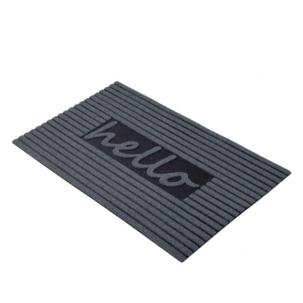 Eco-Friendly "Hello" Door Mat - Dark Grey